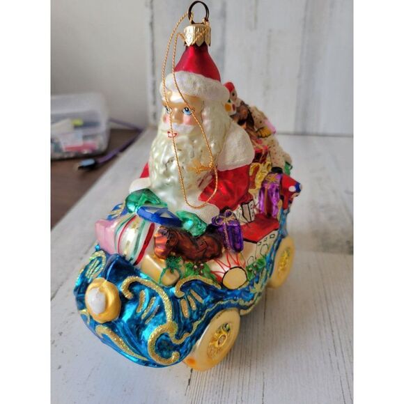 Radko royal roadster Santa large car toys ornament vintage Xmas tree - Picture 1 of 8